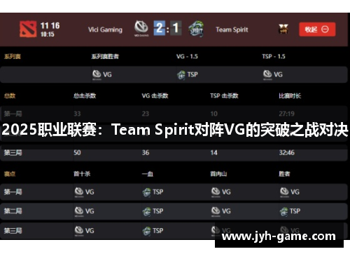 2025职业联赛：Team Spirit对阵VG的突破之战对决